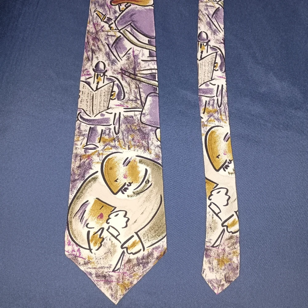 Mens Vintage 1991 Beatles Penny Lane 100% Silk Necktie Made in USA